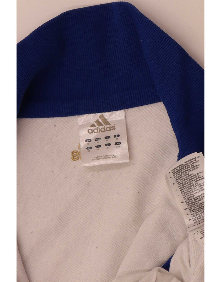Adidas Herren-Trainingsanzug-Top-Jacke, mittelweiße Colourblock-Baumwolle