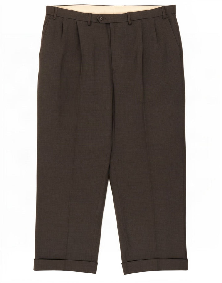 Marks & Spencer Herren-Freizeithose mit Pegged, W40, L29, graues Polyester