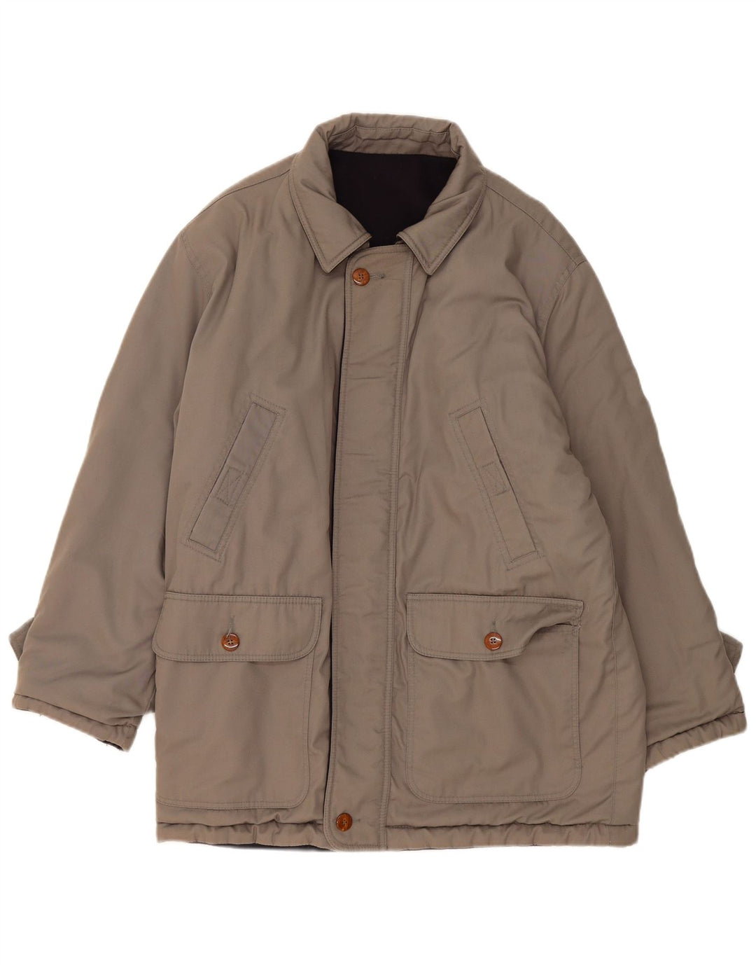 Vintage Herren Wende-Windbreaker-Mantel UK 38 Mittelgrau