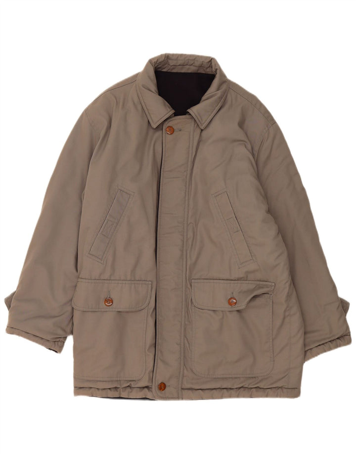 Vintage Herren Wende-Windbreaker-Mantel UK 38 Mittelgrau