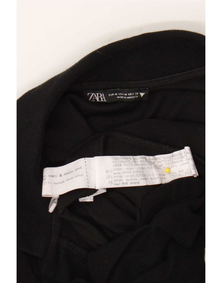 Zara Damen-Body mit Rollkragen, UK 12, Mittelschwarz, Polyester