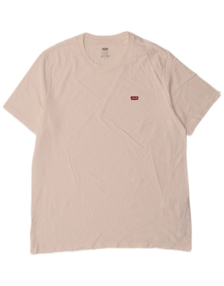 Levi's Herren Standard T-Shirt Top Large Weiß Baumwolle