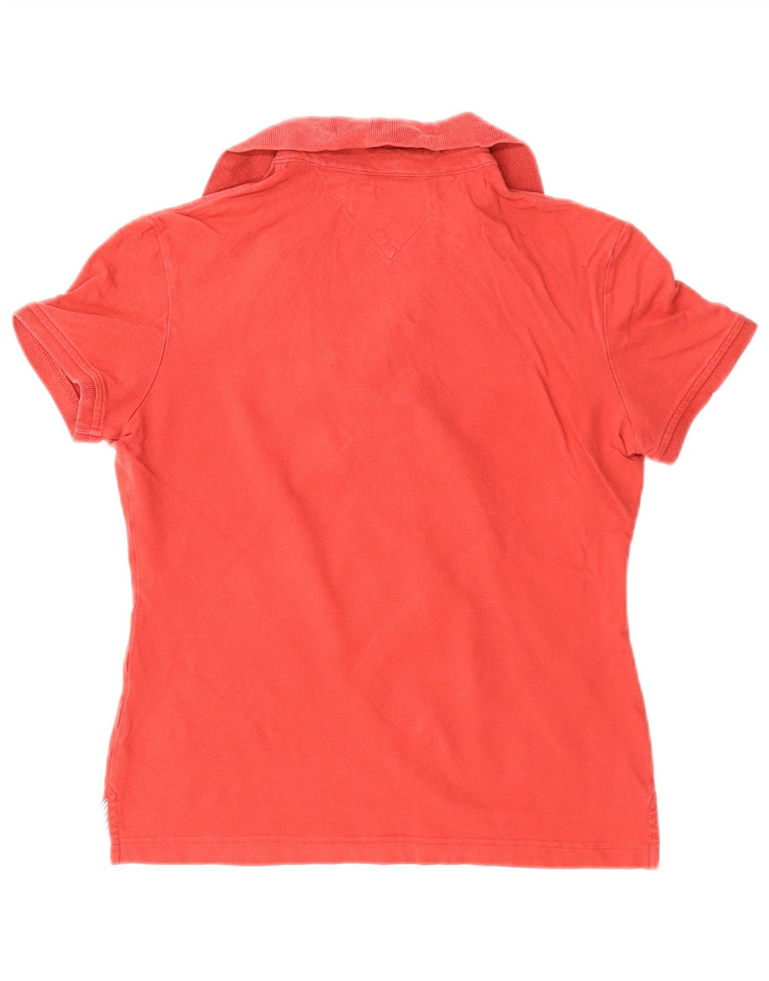 TOMMY HILFIGER Damen Poloshirt UK 10 Small Rote Baumwolle