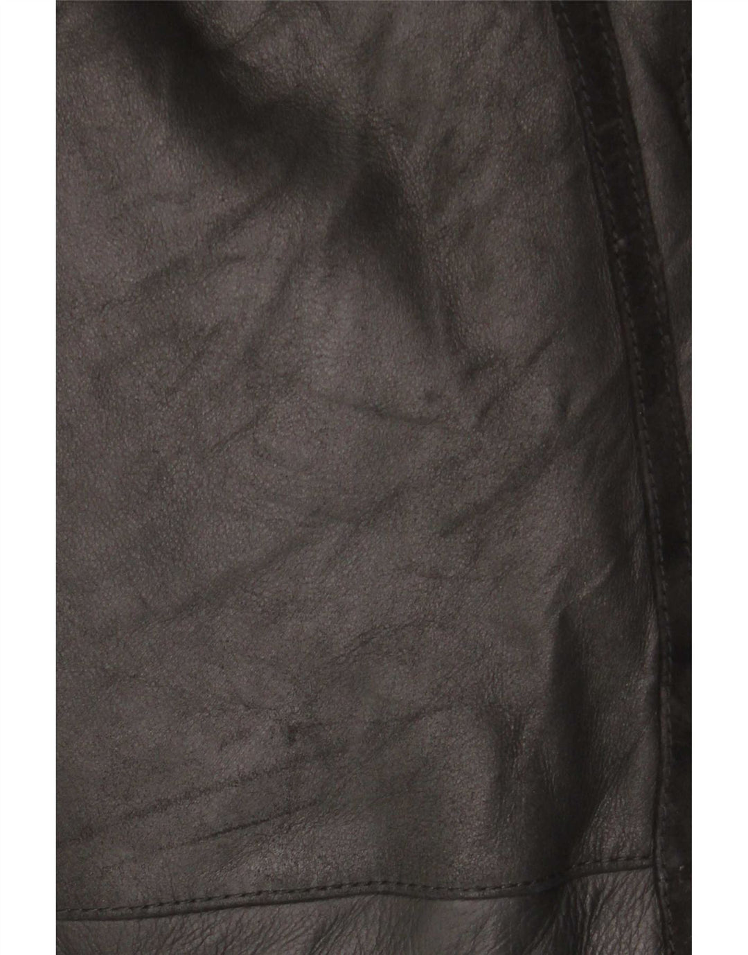 Vintage Damen Lammfellmantel UK 12 Mittelschwarzes Leder