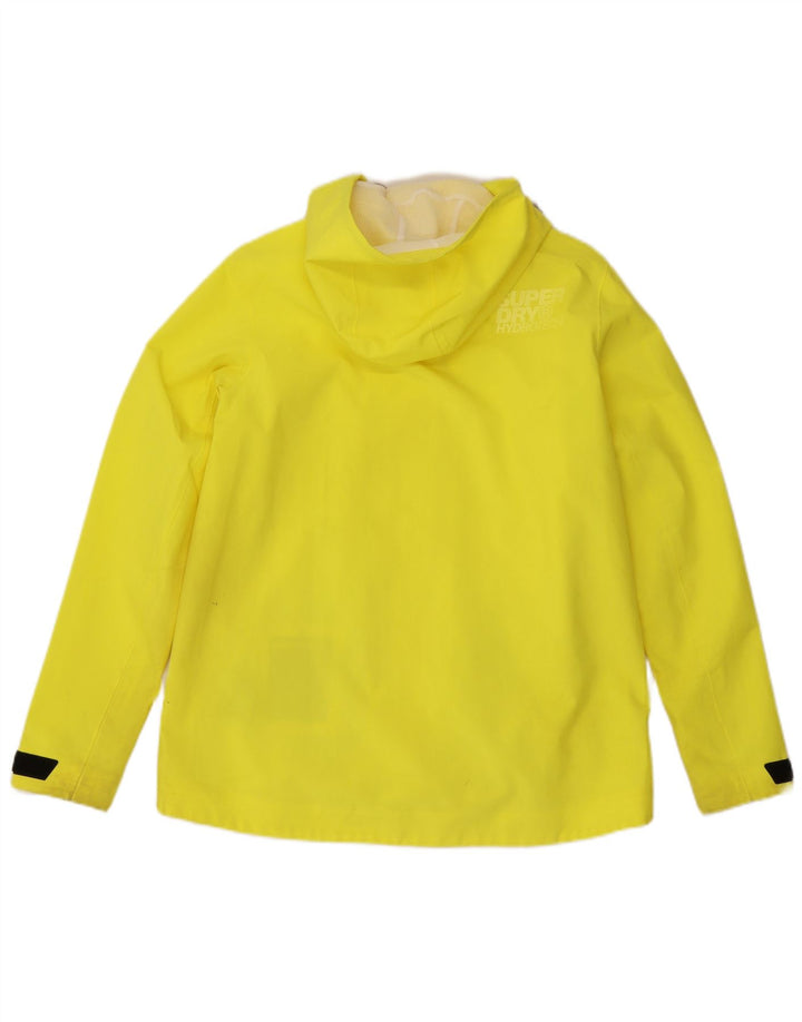 Superdry Damen-Regenjacke mit Kapuze, UK 12, Mittelgelb, Polyester