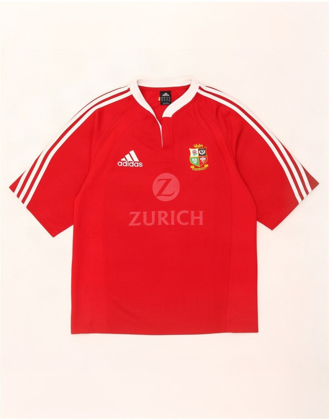 Adidas Herren Zurich Graphic T-Shirt Top Mittelrotes Colourblock-Polyester
