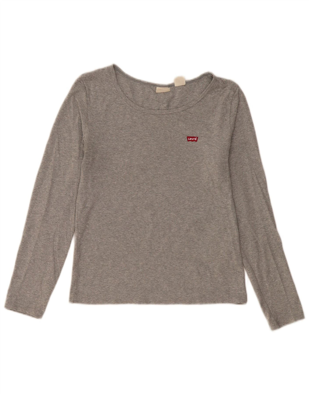 Levi's Damen Top Langarm UK 10 Small Graue Baumwolle