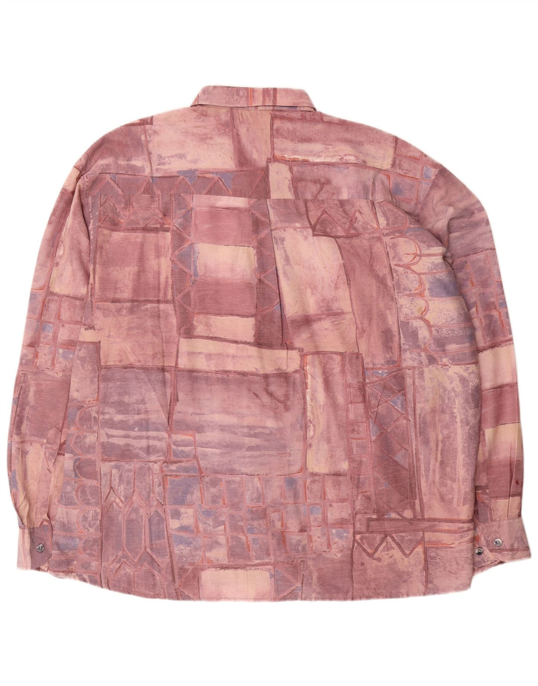 Jean Chatel Herrenhemd Größe 45/46 XL Burgunderrot Patchwork