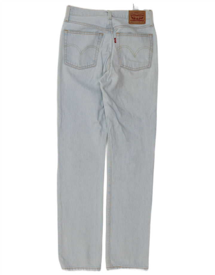 Levi's Damen 501 Straight Jeans W25 L32 Blaue Baumwolle
