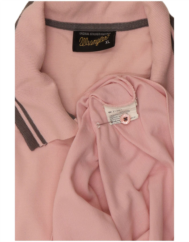 Wrangler Herren Poloshirt XL Rosa Baumwolle