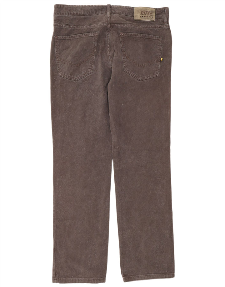 Rifle Herren Straight Jeans W33 L30 Graue Baumwolle