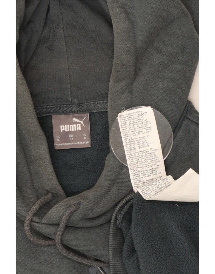 Puma Herren Graphic Hoodie Pullover XL Grau Baumwolle