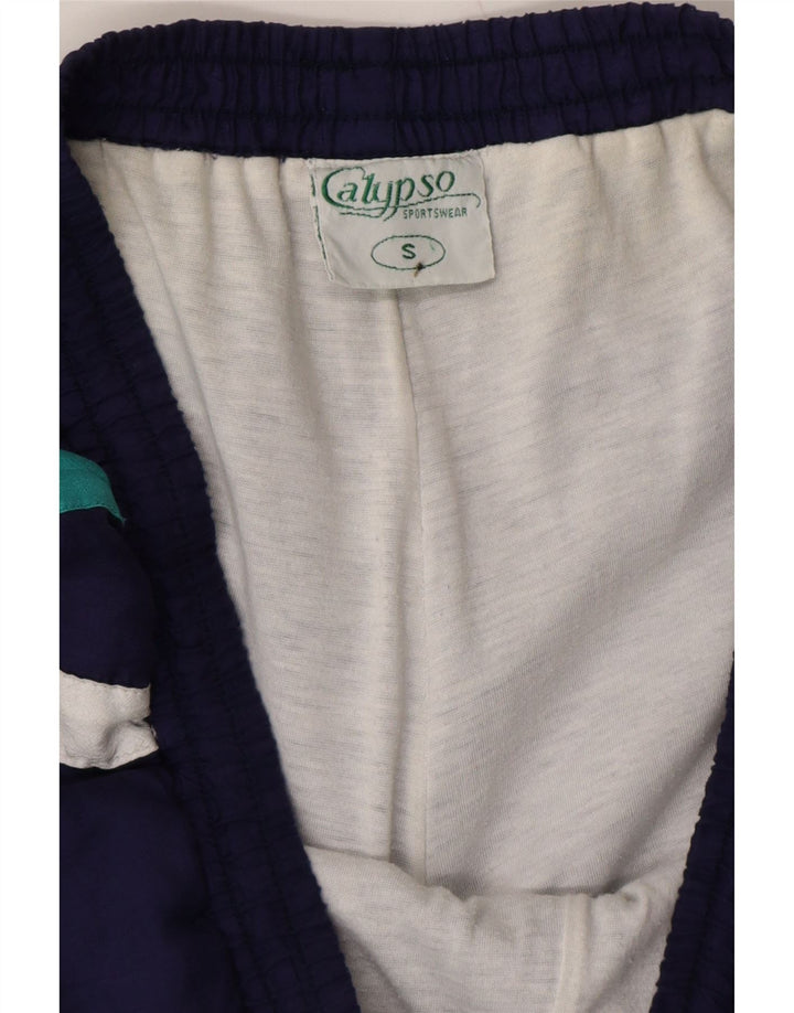 VINTAGE Mens Tracksuit Trousers Joggers Small  Blue Polyamide Vintage Vintage and Second-Hand Vintage from Messina Hembry 