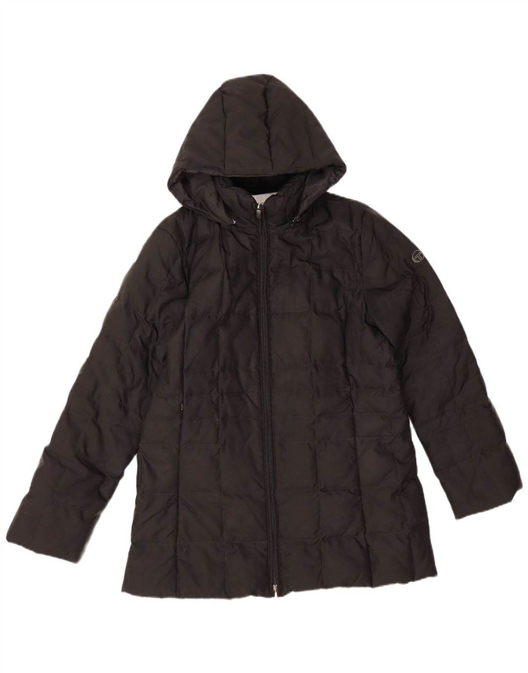 Sergio Tacchini Damen Wattierte Jacke mit Kapuze IT 46 Large Schwarz