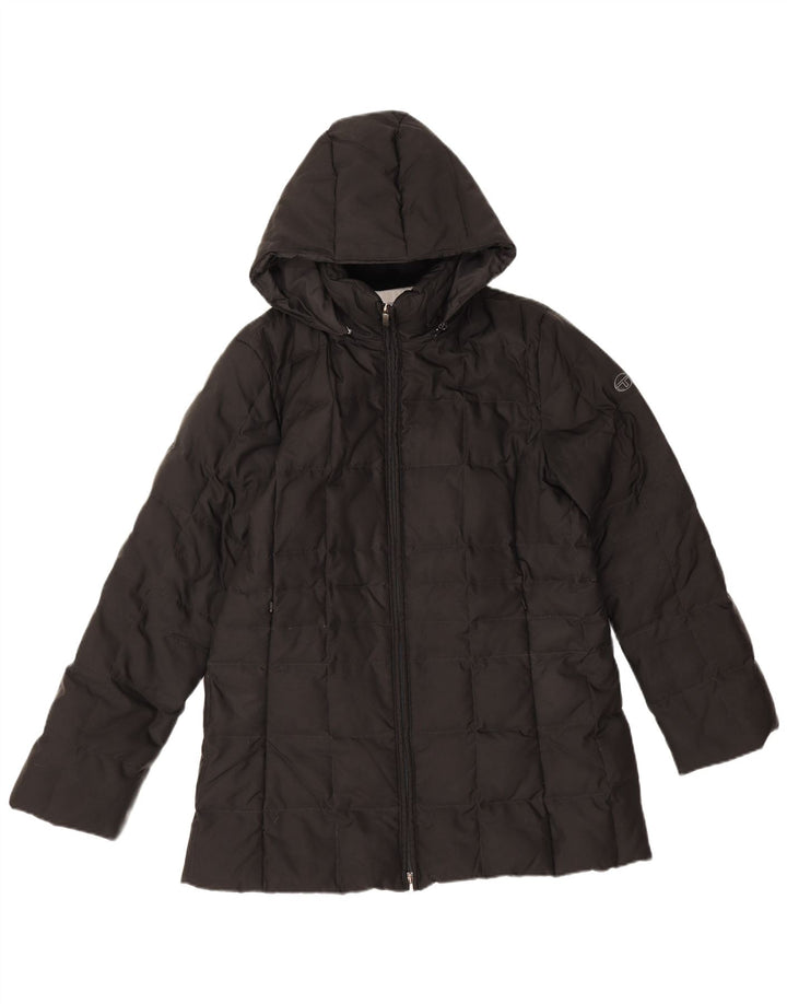 Sergio Tacchini Damen Wattierte Jacke mit Kapuze IT 46 Large Schwarz
