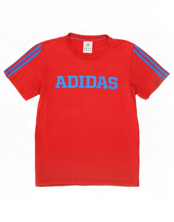 Adidas Herren Grafik-T-Shirt aus mittelroter Baumwolle