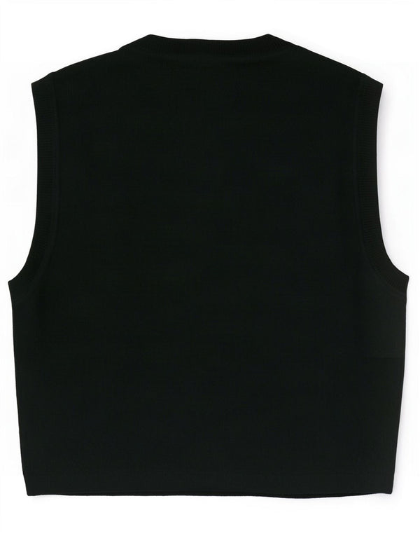 Zara Damen Crop Vest Top UK 14 Large Schwarz