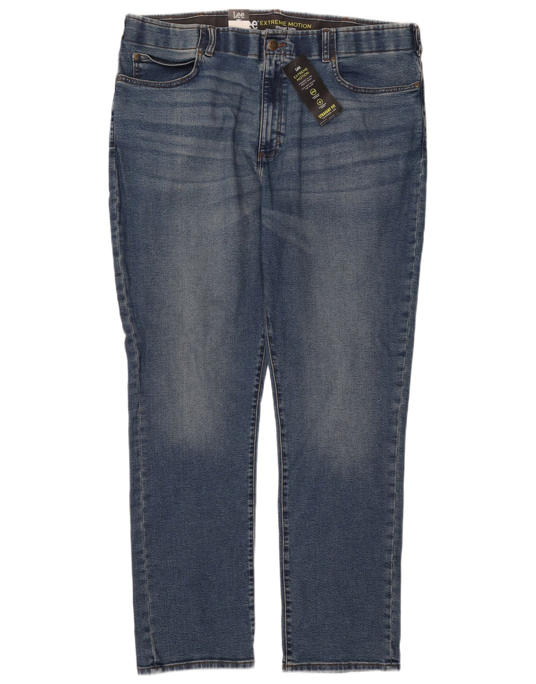 Lee Herren Straight Tapered Jeans W44 L34 Blaue Baumwolle