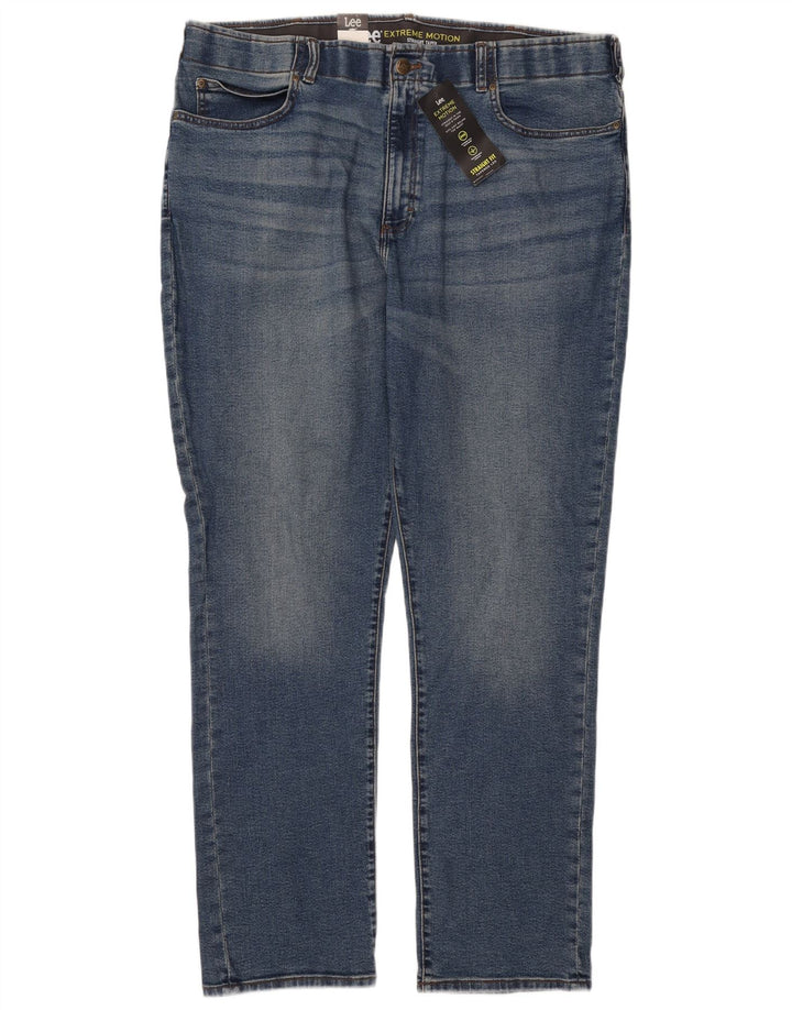 Lee Herren Straight Tapered Jeans W44 L34 Blaue Baumwolle