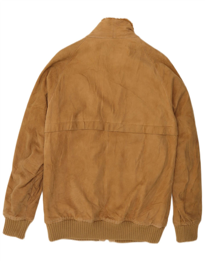 VINTAGE Herren Shearling Jacke UK 38 Mittelbraun