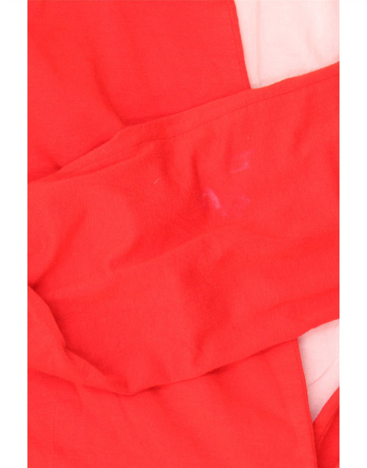 Zara Damen 1-Knopf-Blazerjacke UK 12 Mittelrotes Acetat