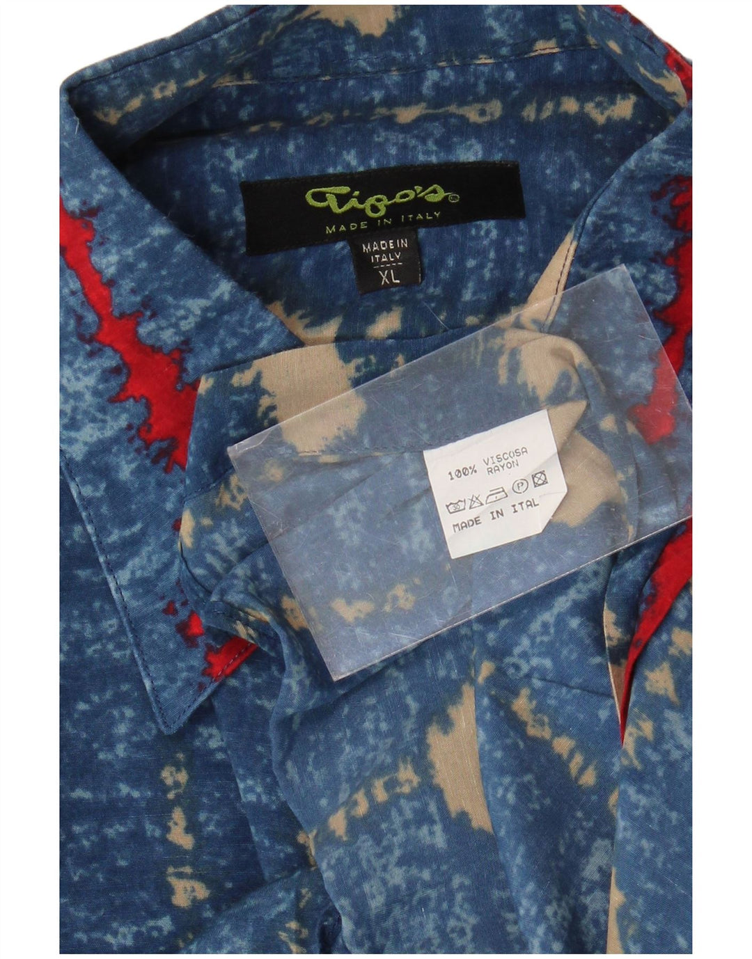 Tipo' S Herren Kurzarmhemd XL blau gestreift Viskose