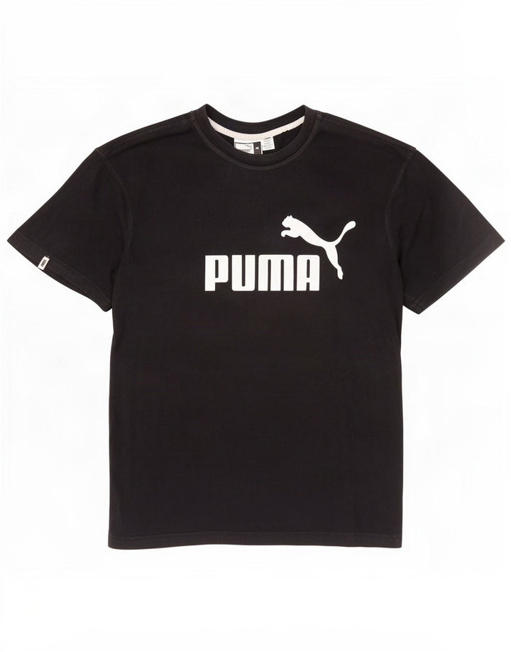 Puma Herren Grafik T-Shirt Top Mittelschwarz Baumwolle