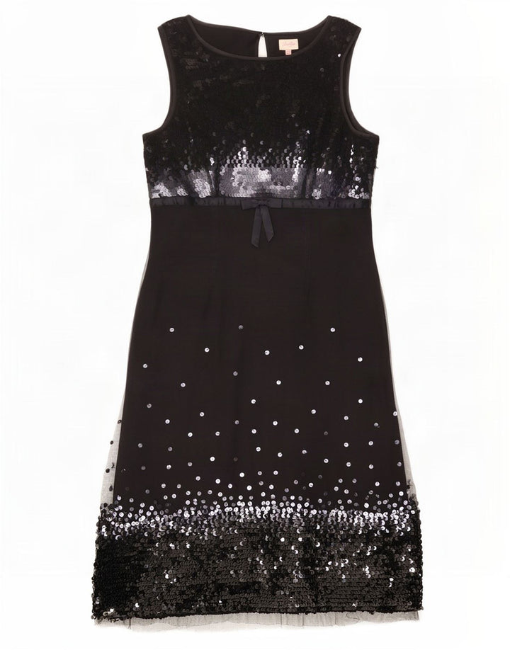 Whistles Ärmelloses Damen-Etuikleid mit Pailletten, Gr. 44, Größe L, Schwarz, Polyester