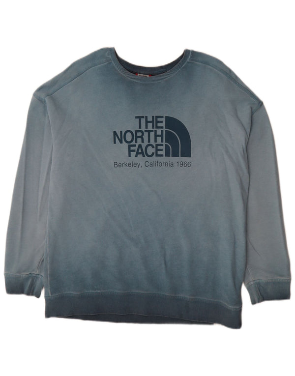 The North Face Damen-Sweatshirt mit Grafik, UK 16, Größe L, Blau, Baumwolle