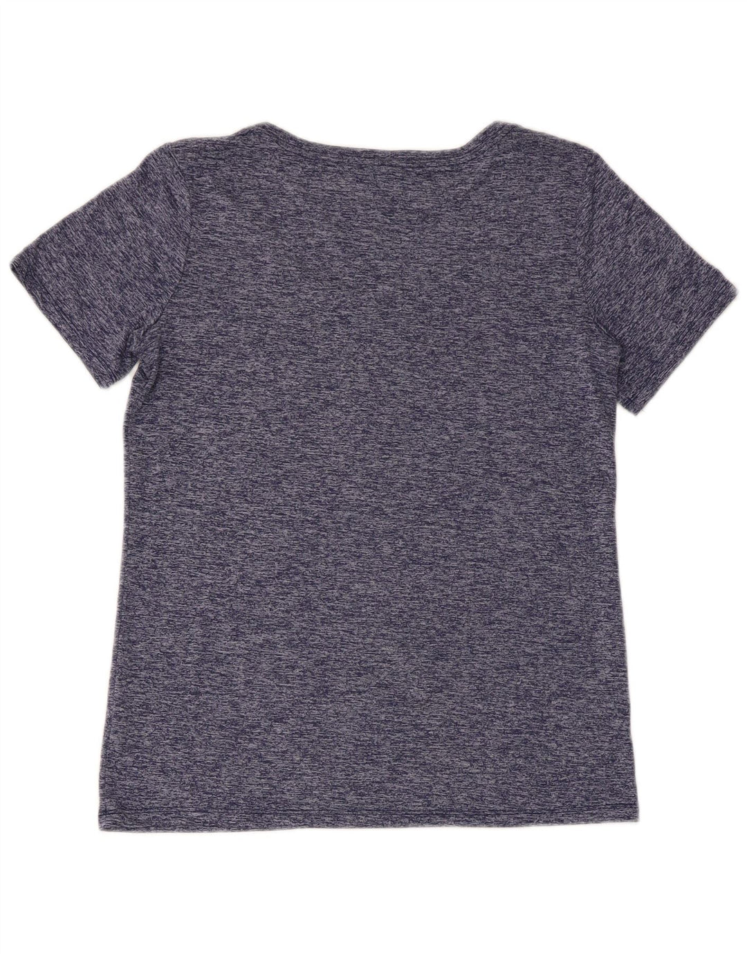 Nike Damen Dri Fit T-Shirt Top UK 10 Small Marineblau geflecktes Polyester