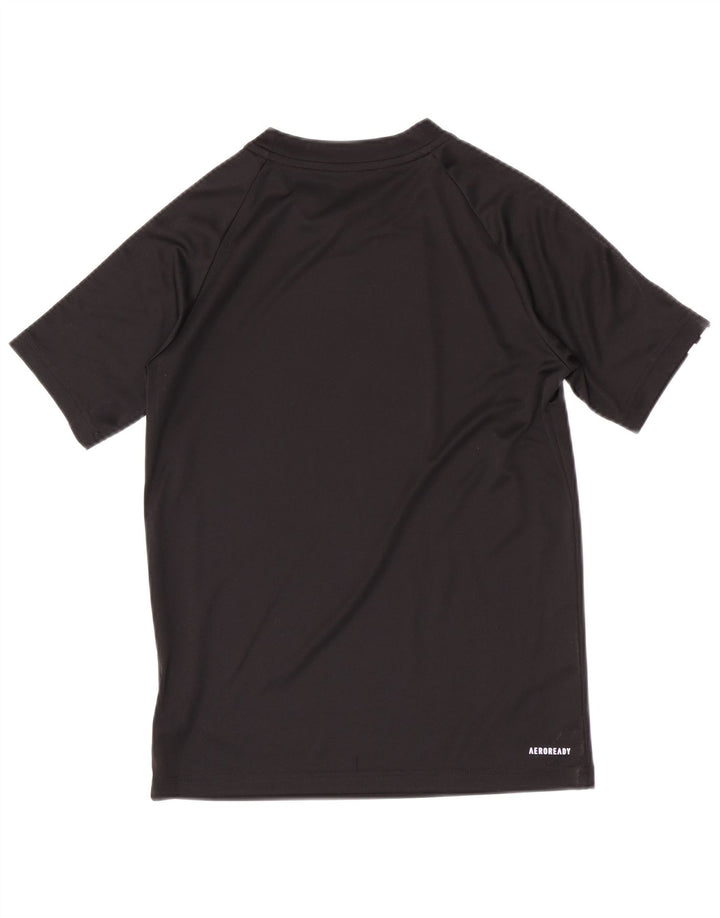 Adidas Jungen Aeroready Regular T-Shirt Top 11–12 Jahre, schwarzes Polyester