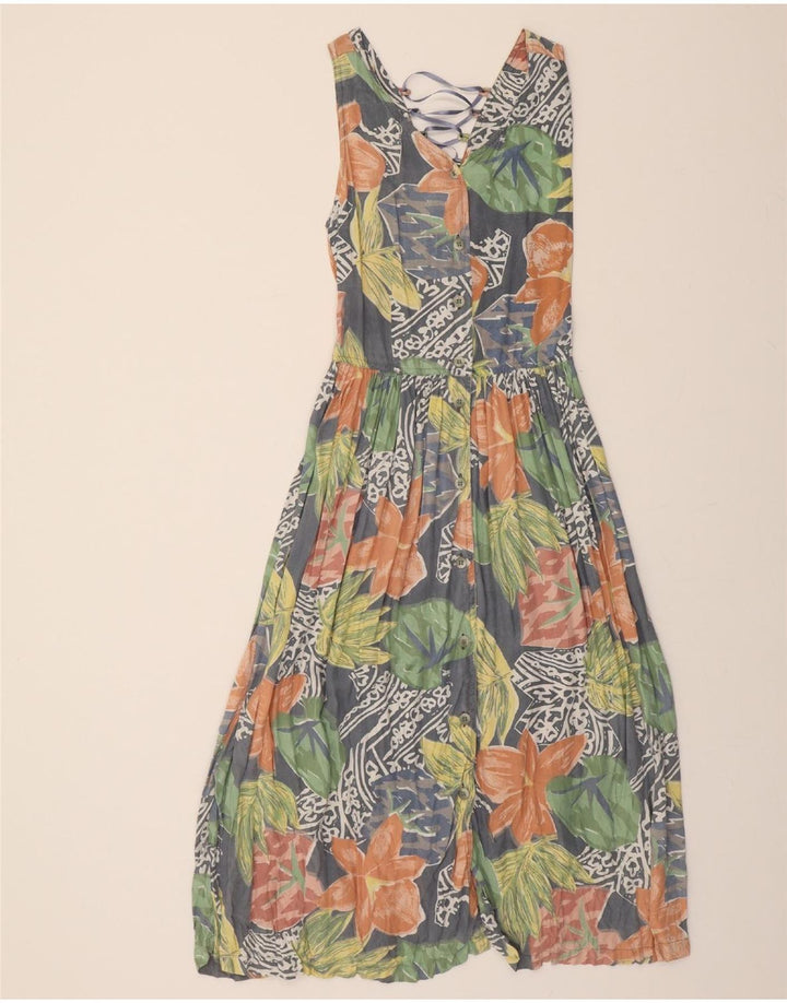 VINTAGE Womens Sundress EU 36 Small Multicoloured Floral Vintage Vintage and Second-Hand Vintage from Messina Hembry 