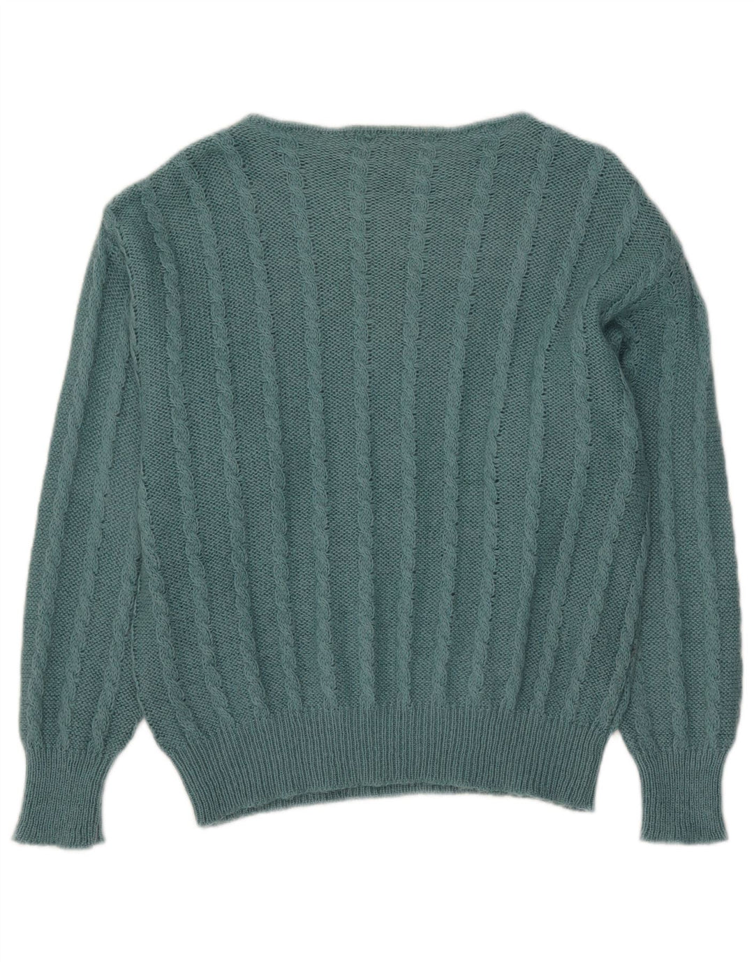 Roberta Puccini Damen-Pullover mit U-Boot-Ausschnitt, Gr. 46, großes blaues Acryl