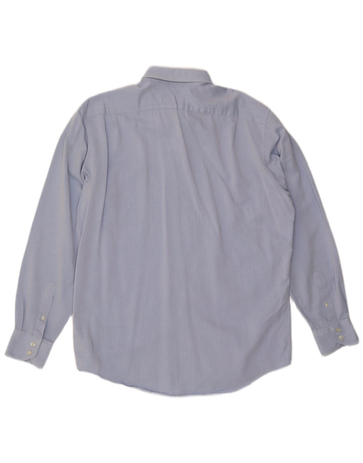 LACOSTE Herren-Hemd mit normaler Passform, Größe 43, große blaue Baumwolle