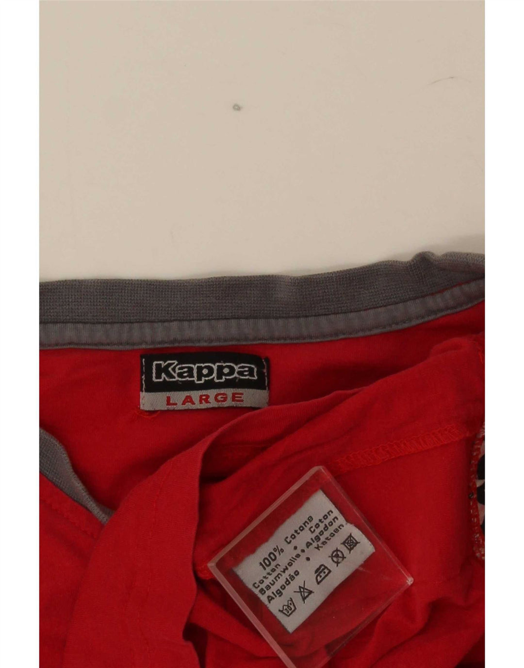 Kappa Herren-T-Shirt mit Grafik, groß, rot, Farbblock