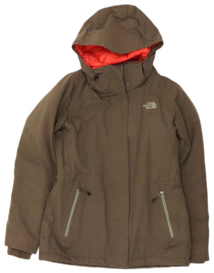 The North Face Damen-Windbreaker-Jacke mit Kapuze, übergroß, Gr. 10, Khaki