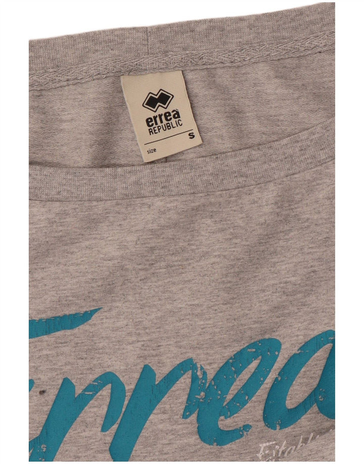 Errea Damen-Sweatshirt, übergroß, schulterfrei, Gr. 10, Größe S, Grau