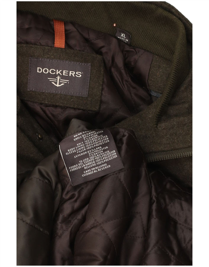 Dockers Herren Militär-Utility-Jacke UK 42 XL Khaki Wolle