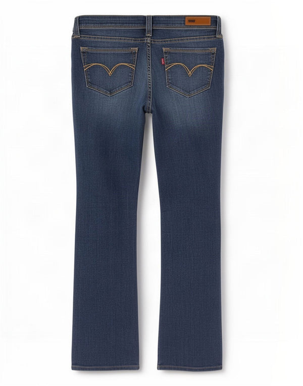 Levi's Damen Demi Curve Low Waist Skinny Bootcut Jeans W27 L32 Marineblau