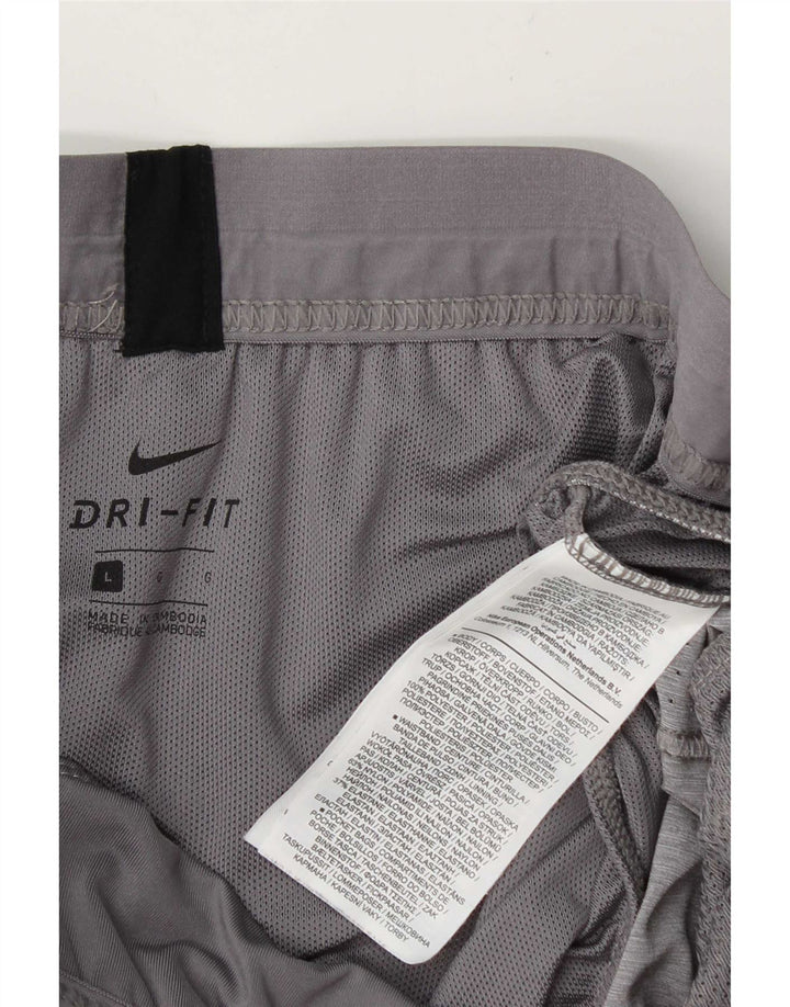 Nike Herren Dri Fit Sportshorts, großes graues Polyester
