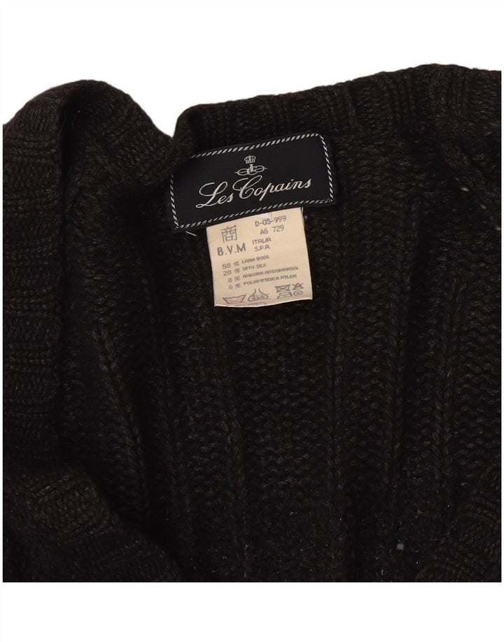 Les Copains Damen-Cardigan-Pullover UK 14 Mittelgraue Wolle
