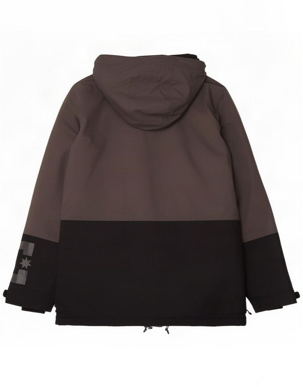 DC Herren-Windbreakerjacke mit grafischer Kapuze, UK 40, Größe L, Grau, Farbblock