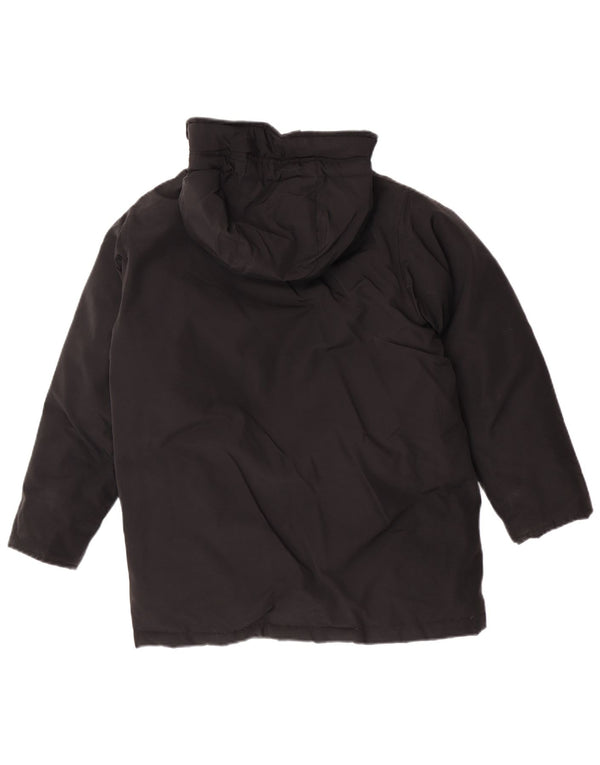 Woolrich Wattierte Jungenjacke mit Kapuze, 7–8 Jahre, schwarze Baumwolle