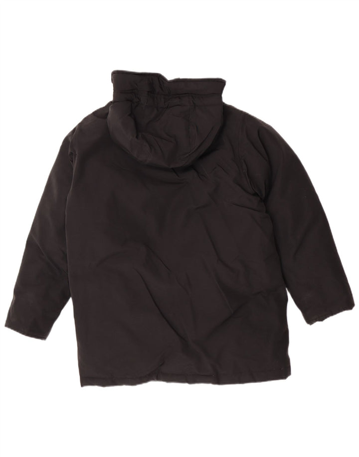 Woolrich Wattierte Jungenjacke mit Kapuze, 7–8 Jahre, schwarze Baumwolle