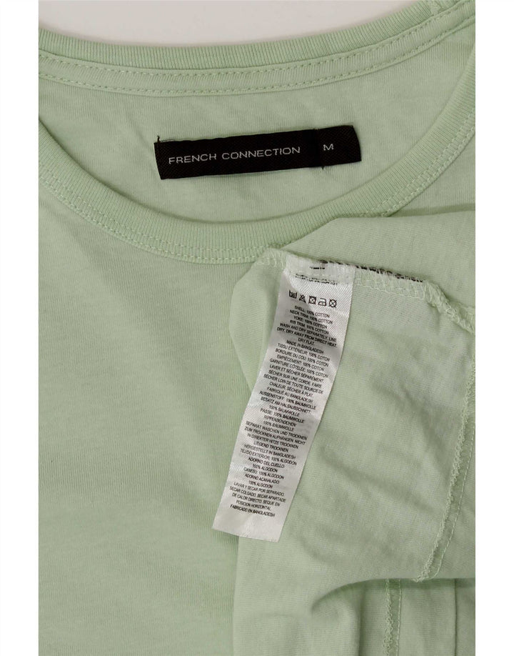 French Connection Herren-T-Shirt-Oberteil aus mittelgrüner Baumwolle