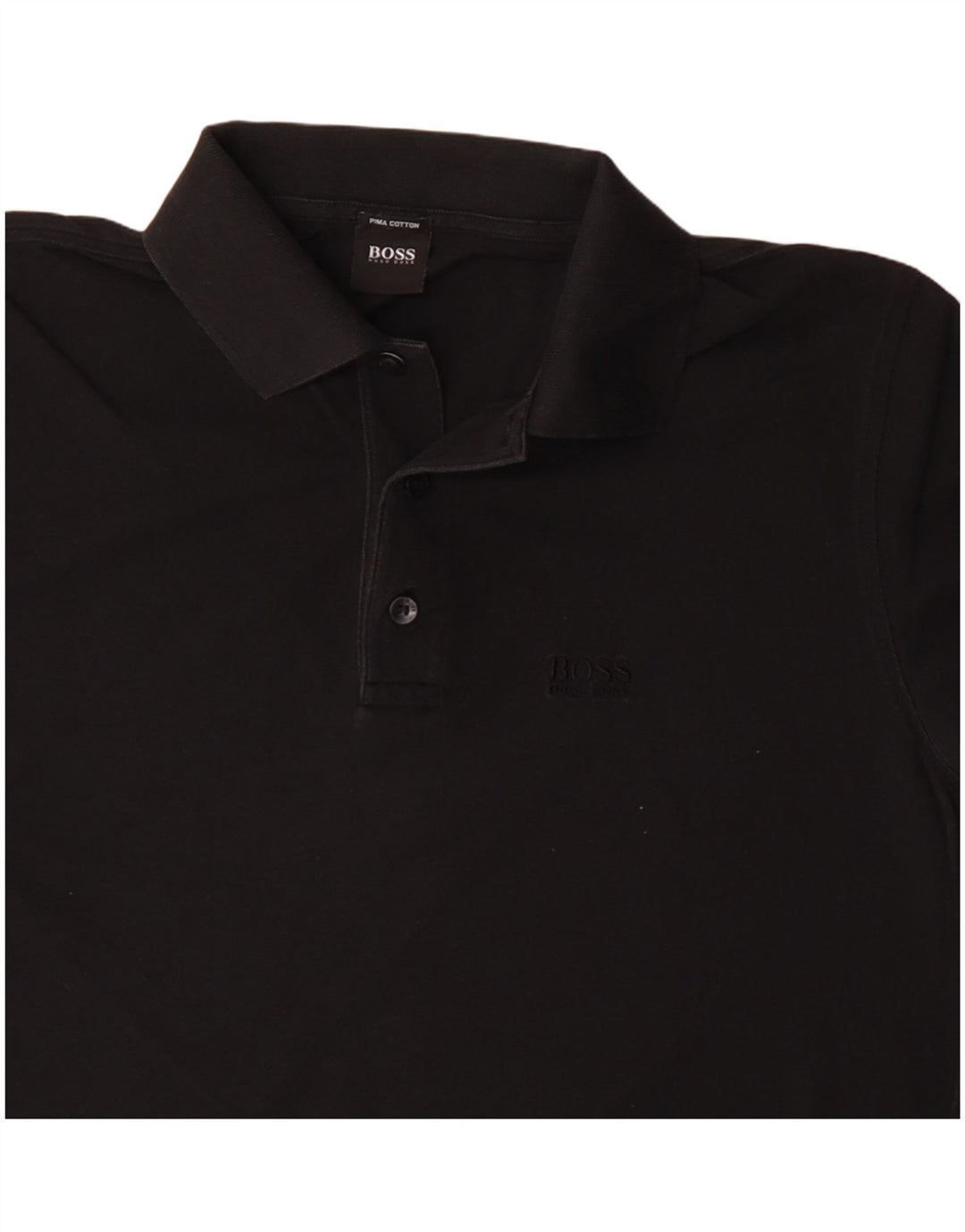 Hugo Boss Herren Poloshirt Mittelschwarze Baumwolle
