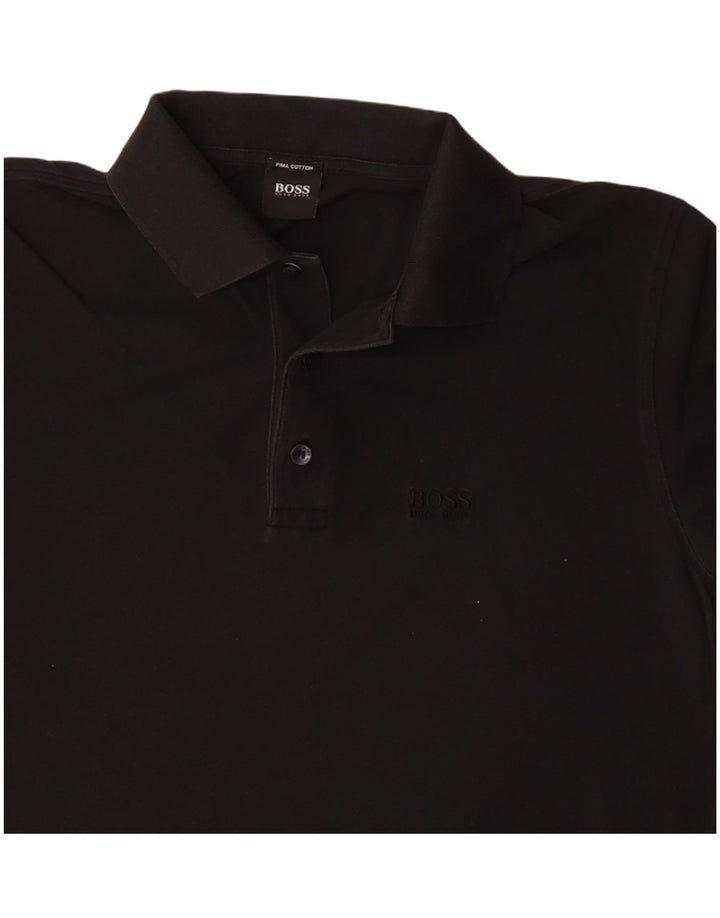 Hugo Boss Herren Poloshirt Mittelschwarze Baumwolle