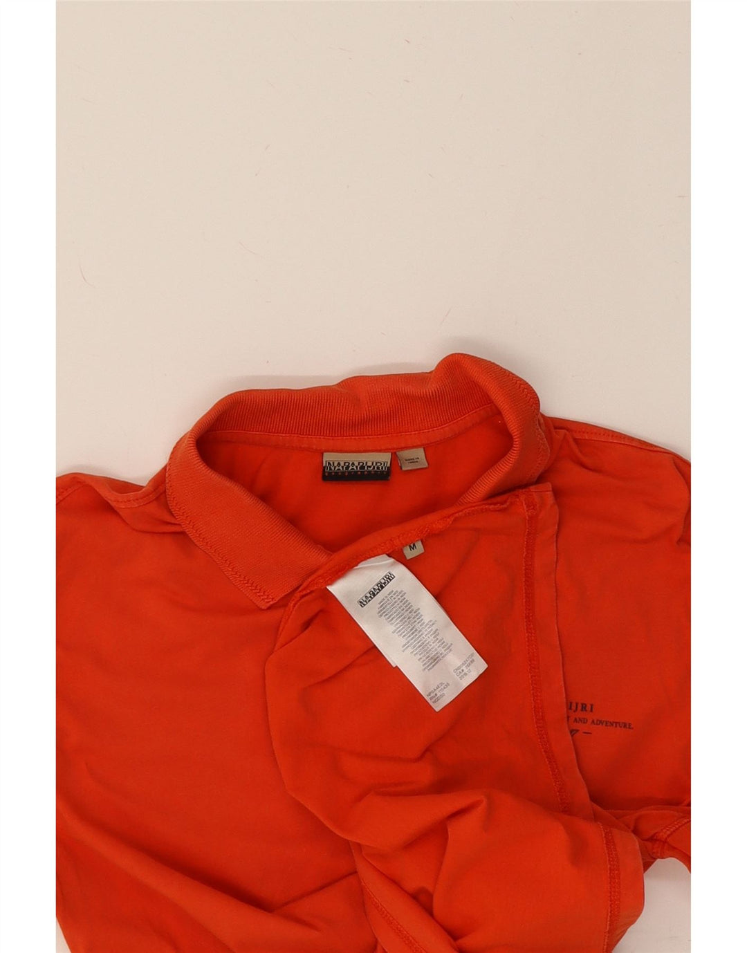 NAPAPIJRI Mens Polo Shirt Medium Orange Cotton Vintage Napapijri and Second-Hand Napapijri from Messina Hembry 