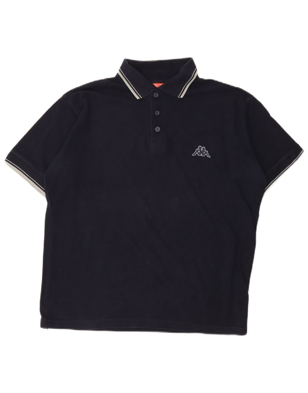 Kappa Herren-Poloshirt, mittelmarineblaue Baumwolle