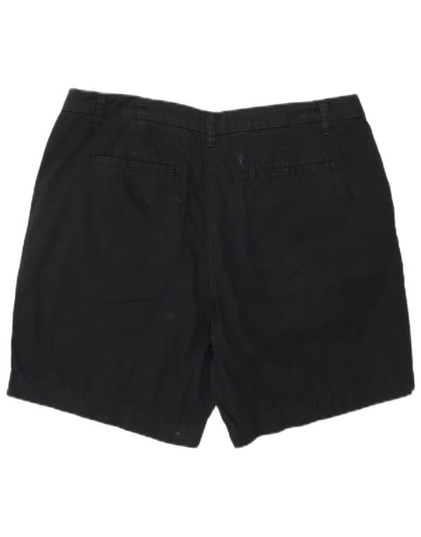Marks & Spencer Damen Chinoshorts UK 14 Large W34 Schwarze Baumwolle